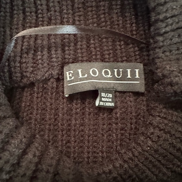 Eloquii Black White Twofer Skirted Sweater Size 18/20 - Picture 16 of 17